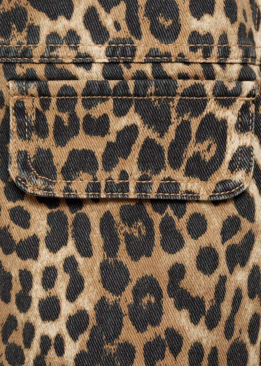 MANGO Kurtki*Kurtka dżinsowa w lamparcie cętki