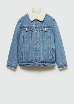 Dzieci MANGO Płaszcze I Kurtki*Kurtka dżinsowa z barankiem