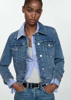 MANGO Kurtki*Kurtka dżinsowa z kieszeniami