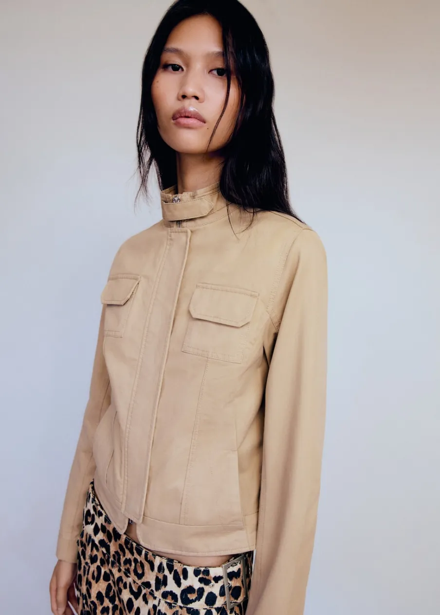 MANGO Kurtki*Kurtka dżinsowa z kieszeniami