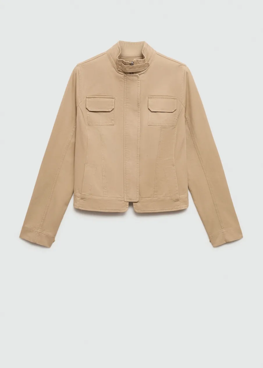 MANGO Kurtki*Kurtka dżinsowa z kieszeniami