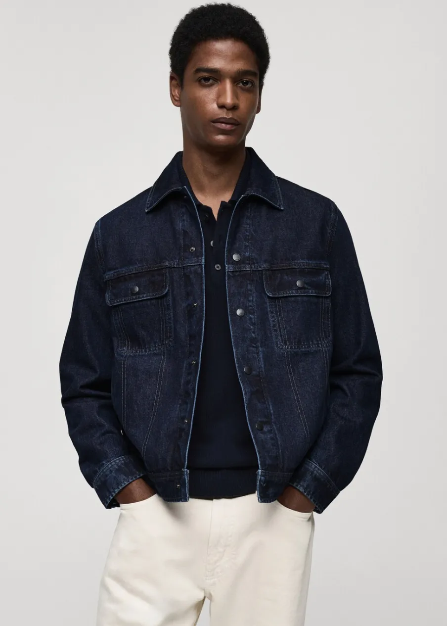 MANGO Kurtki I Koszule Wierzchnie*Kurtka dżinsowa z kieszeniami