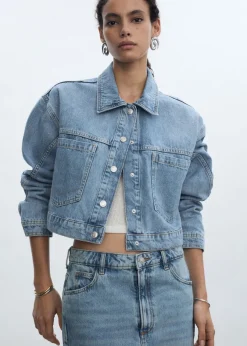 MANGO Kurtki*Kurtka dżinsowa z kieszeniami