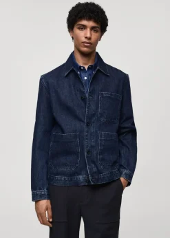 MANGO Kurtki I Koszule Wierzchnie*Kurtka dżinsowa z kieszeniami