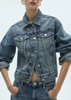 MANGO Kurtki*Kurtka dżinsowa z kieszeniami