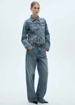 MANGO Kurtki*Kurtka dżinsowa z kieszeniami