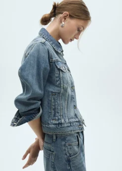 MANGO Kurtki*Kurtka dżinsowa z kieszeniami