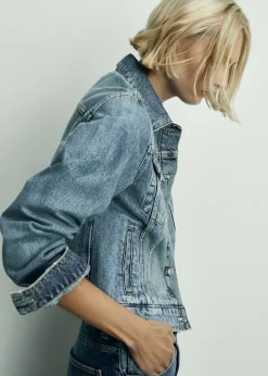 MANGO Kurtki*Kurtka dżinsowa z kieszeniami