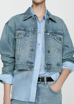 MANGO Kurtki*Kurtka dżinsowa z kieszeniami