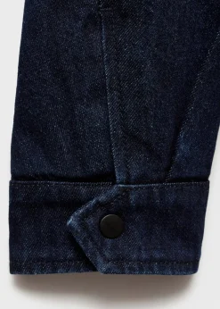 MANGO Kurtki I Koszule Wierzchnie*Kurtka dżinsowa z kołnierzem ze sztruksu