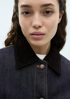 MANGO Kurtki*Kurtka dżinsowa z kontrastowym kołnierzykiem