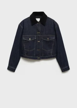 MANGO Kurtki*Kurtka dżinsowa z kontrastowym kołnierzykiem