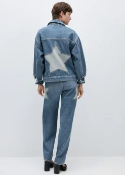 MANGO Kurtki*Kurtka dżinsowa z motywem gwiazdy