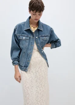 MANGO Kurtki*Kurtka dżinsowa z motywem gwiazdy