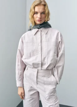 MANGO Kurtki*Kurtka jeansowa z marszczeniami