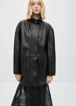 MANGO Kurtki|Skóra*Kurtka oversize ze skóry