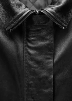 MANGO Kurtki|Skóra*Kurtka oversize ze skóry