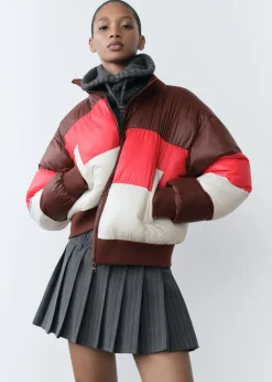 MANGO Płaszcze*Kurtka pikowana trójkolorowa