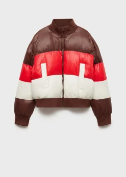 MANGO Płaszcze*Kurtka pikowana trójkolorowa