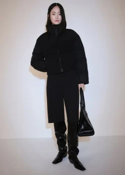 MANGO Płaszcze*Kurtka pikowana ze wstawkami z dzianiny bouclé