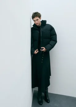 MANGO Płaszcze*Kurtka pikowana ze wstawkami z dzianiny bouclé