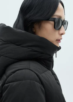 MANGO Płaszcze*Kurtka puchowa midi z kapturem