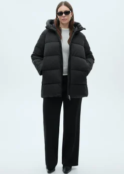 MANGO Płaszcze*Kurtka puchowa midi z kapturem