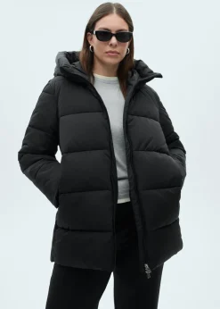 MANGO Płaszcze*Kurtka puchowa midi z kapturem