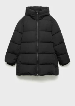 MANGO Płaszcze*Kurtka puchowa midi z kapturem