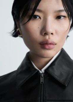 MANGO Kurtki|Skóra*Kurtka skórzana na zamek