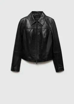 MANGO Kurtki|Skóra*Kurtka skórzana na zamek