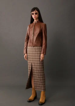 MANGO Kurtki|Skóra*Kurtka skórzana na zamek