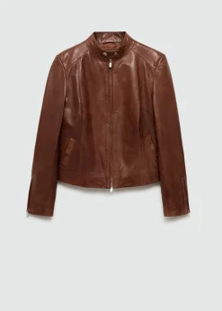 MANGO Kurtki|Skóra*Kurtka skórzana na zamek