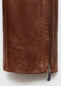 MANGO Kurtki|Skóra*Kurtka skórzana na zamek