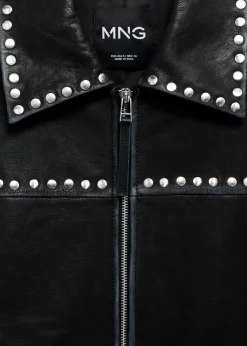MANGO Kurtki|Skóra*Kurtka skórzana z ćwiekami