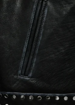 MANGO Kurtki|Skóra*Kurtka skórzana z ćwiekami