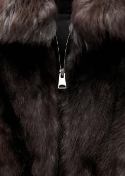 MANGO Kurtki|Skóra*Kurtka skórzana ze sztucznym futerkiem