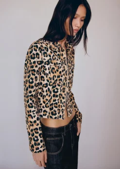 MANGO Kurtki*Kurtka w lamparcie cętki z dwustronnym zapięciem na zamek