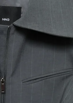 MANGO Kurtki*Kurtka w paski z dwustronnym zapięciem na zamek