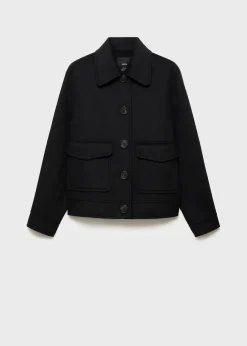 MANGO Kurtki*Kurtka wełniana z kieszeniami