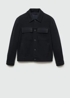 MANGO Kurtki I Koszule Wierzchnie*Kurtka wełniana z kieszeniami