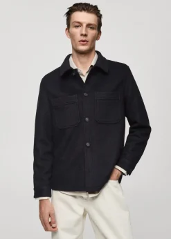 MANGO Kurtki I Koszule Wierzchnie*Kurtka wełniana z kieszeniami