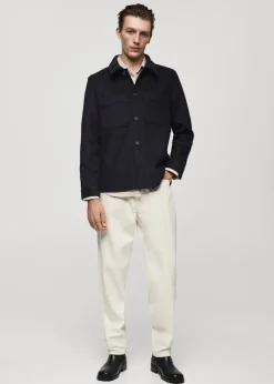 MANGO Kurtki I Koszule Wierzchnie*Kurtka wełniana z kieszeniami