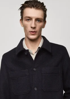 MANGO Kurtki I Koszule Wierzchnie*Kurtka wełniana z kieszeniami