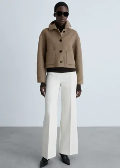 MANGO Kurtki*Kurtka wełniana z kieszeniami