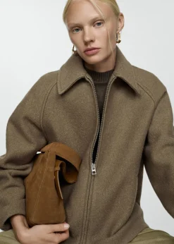 MANGO Kurtki*Kurtka wełniana z kieszeniami