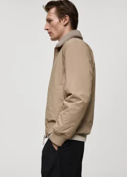 MANGO Kurtki I Koszule Wierzchnie*Kurtka wodoodporna z kołnierzem z baranka