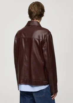 MANGO Kurtki I Koszule Wierzchnie|Skóra*Kurtka z 100% skóry nappy