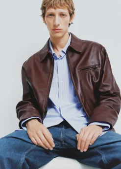 MANGO Kurtki I Koszule Wierzchnie|Skóra*Kurtka z 100% skóry nappy