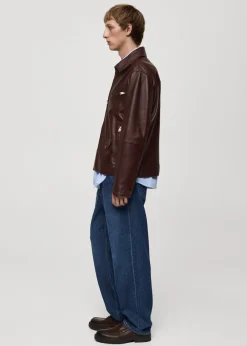 MANGO Kurtki I Koszule Wierzchnie|Skóra*Kurtka z 100% skóry nappy